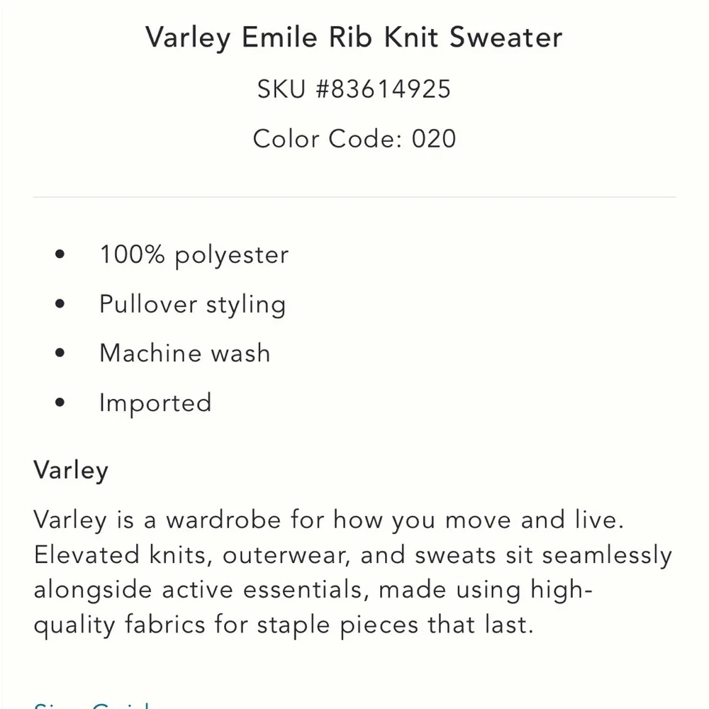 Varley Emile Ribbed Knit Sweater - Picture 7 of 8